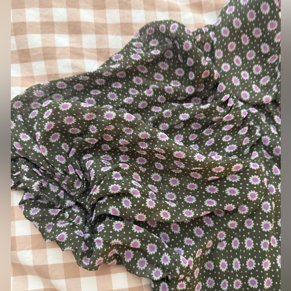 By Anthropologie Puff-Sleeve Ruched Mesh Midi Shirt Dress - Picture 5 of 7